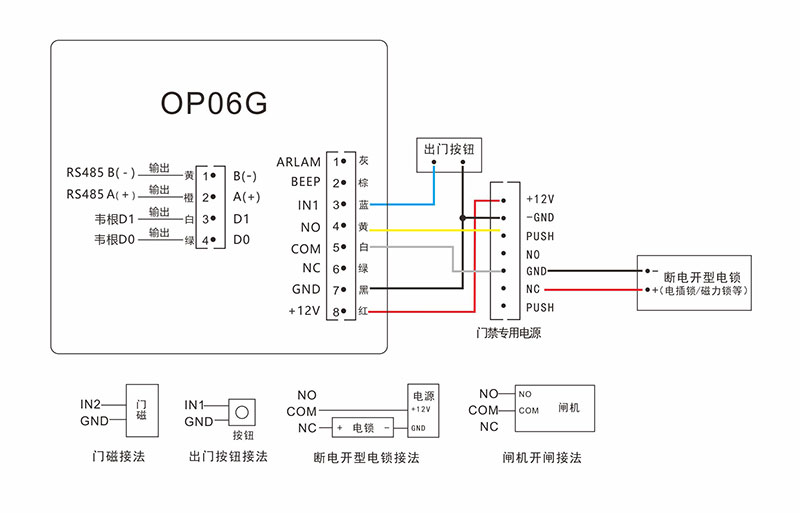 出門按鈕如何與二維碼門禁設備接線.jpg